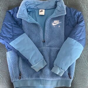 Nike Kids Two-Tone Blue Puffer Jacket